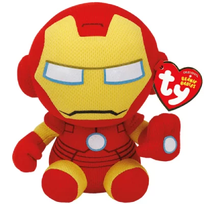 TY Peluche  Marvel Beanie Babies Iron Man 15 cm