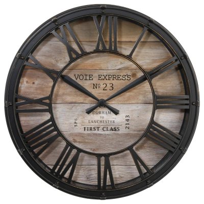 Pendule vintage D39 Atmosphera cr&eacute;ateur d'int&eacute;rieur - Marron