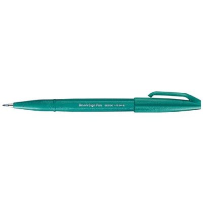 PENTEL  Arts Brush Sign Pen SES15C-D3X, Feutre pinceau, Vert turquoise