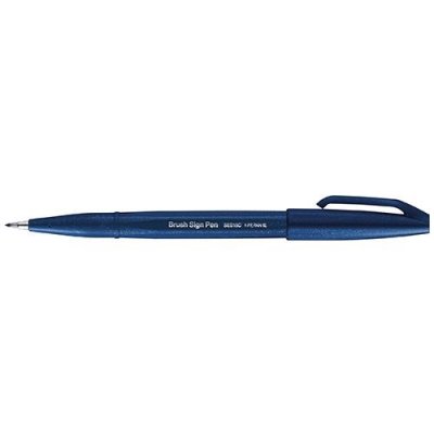 PENTEL  Arts arts Stylo Feutre Brush Sign Pen Ses 15, Bleu Nuit