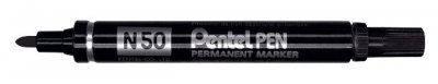 PENTEL  Lot de 12 Marqueurs permanent N50 Pointe ogive 2 mm Noir