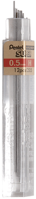 PENTEL  Lot de 3 Etuis de 12 mines HI-POLYMER SUPER 0,5 mm H