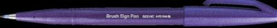 MANUTAN PENTEL Lot de 3 Stylos feutre Sign Pen SES15 Pte pinceau flexible Noir