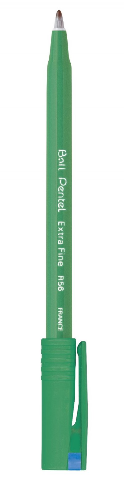 PENTEL  Lot de 6 Stylos roller encre Ball  R56 Pte Fine Bleu