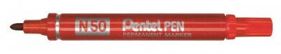 PENTEL  Marqueur permanent N50 Pointe Ogive 2 mm Rouge