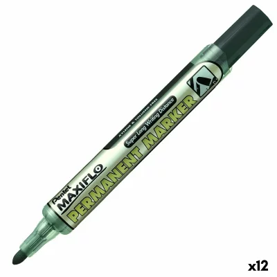 PENTEL  Maxiflo - Marqueur - permanent - noir - encre &agrave; base d'alcool - 4.5 mm - fin