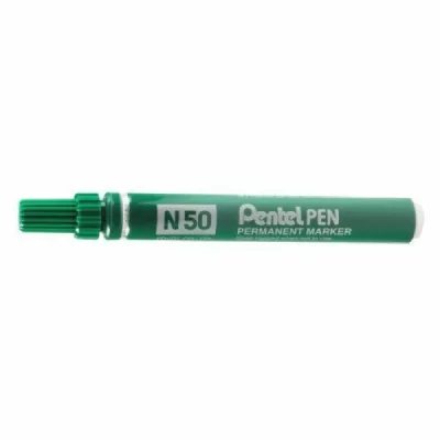 PENTEL  N50 Lot de 12 Marqueurs Permanents Pointe Conique Vert