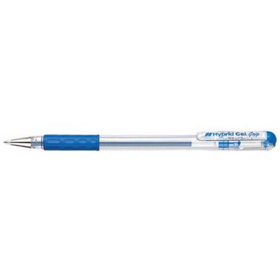 PENTEL  stylo roller &agrave; encre gel Hybrid Gel Grip K116, bleu - Lot de 9