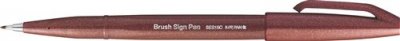 MANUTAN PentelArts Stylo feutre Brush Sign Pen SES 15, marron - Lot de 7