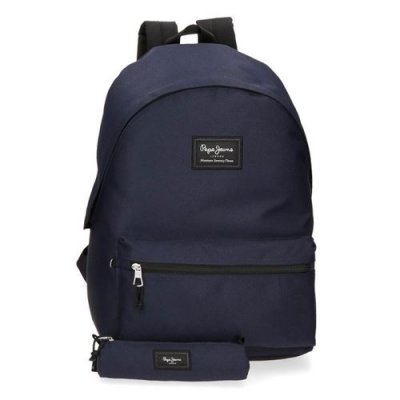 PEPE JEANS  pour enfant. Sac &agrave; dos  Aris bleu marine -31x44x