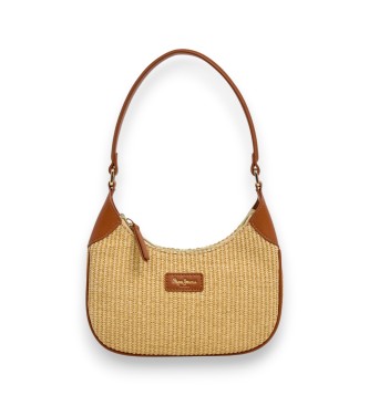 PEPE JEANS  pour femme. PL0300176 Sac &agrave; main Trish beige, marron (OSFA), Casuel, Polyur&eacute;thane