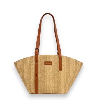 PEPE JEANS  pour femme. PL0300178 Sac &agrave; main beige Trudy (OSFA), Casuel, Synth&eacute;tique
