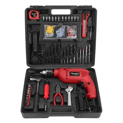 ITOOLS Perceuse 500W  + 41 accessoires de per&ccedil;age et d&eacute;vissage + mallette
