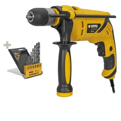 VITO Perceuse 850W POWER + 8 Forets ACIER  Haute Qualit&eacute; 