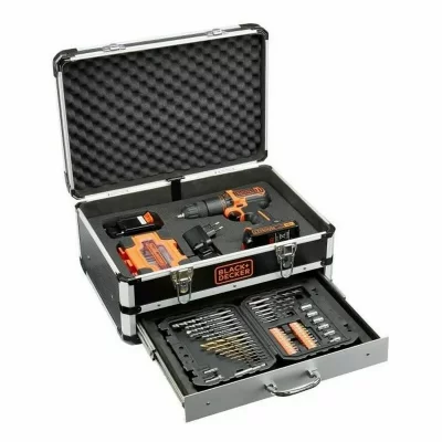 BLACK & DECKER Perceuse a percussion 18 v avec 2 batteries et 80 accessoires en coffret BDC718AS2FQW