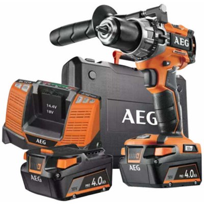 AEG Perceuse &agrave; percussion sans fil  18 V 4 Ah, 2 batteries BSB18C2BLLI402C