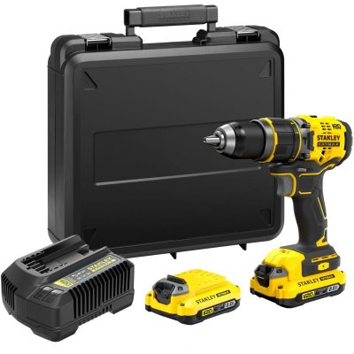 STANLEY Perceuse &agrave; percussion  sfmcd721d2k (2 x 2,0 ah chargeur coffret)