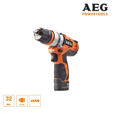 AEG Perceuse  12 Volts 2x2Ah Li ion mandrin amovible