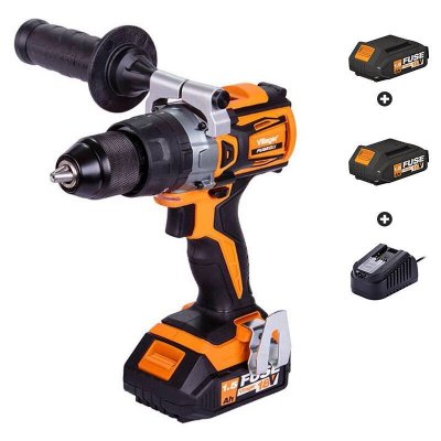 VILLAGER Perceuse sans fil - Fuse - VLP 5120-2BSC - 2 batteries - chargeur - poign&eacute;e lat&eacute;rale