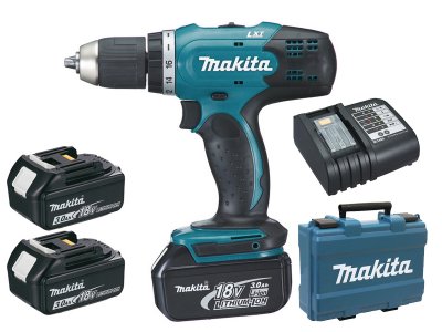 MAKITA Perceuse sans fil  18 V 3 Ah, 3 batteries DDF453SFE3