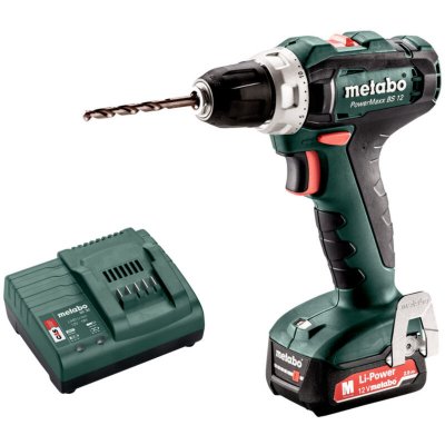 METABO Perceuse-visseuse 12V PowerMaxx bs 12 + batteries 2Ah 