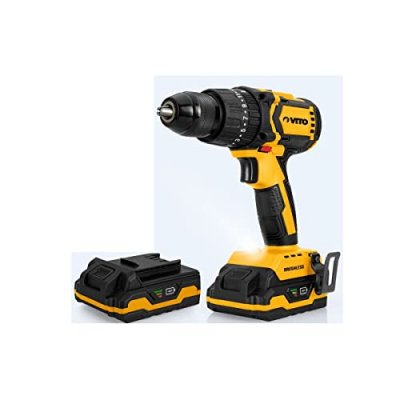 VITO PRO POWER Perceuse Visseuse 20V 2 batteries 2Ah Lithium Brushless VITO Chargeur Coffret accessoires