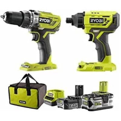 RYOBI Perceuse + visseuse &agrave; chocs sans fil  R18PDID2-252S