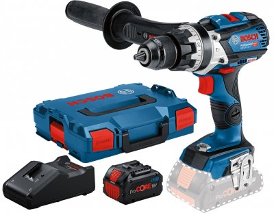 BOSCH Perceuse-visseuse &agrave; percussion 18V GSB 18V-110 C + 2 batteries 8Ah + chargeur - 06019G030E