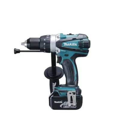 MAKITA Perceuse/Visseuse &agrave; percussion &Oslash;13mm avec 2 batteries 18V 3Ah LXT  BHP458RFE 