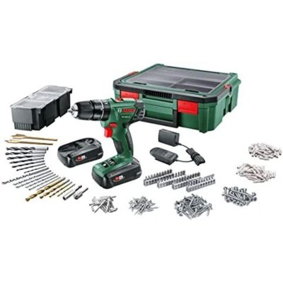 BOSCH Perceuse visseuse &agrave; percussion psb 1800 LI-2 2x1,5Ah SystemBox + Acc  06039A330K