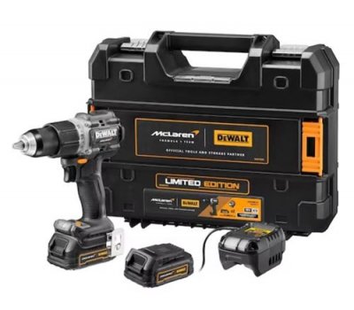DEWALT Perceuse visseuse &agrave; percussion XR  Mclaren DCD85ME2GT 18V 1,7Ah
