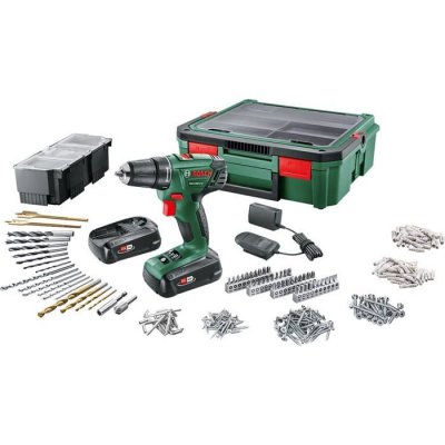 BOSCH Perceuse-Visseuse  PSR1800Li-2 Systembox + 241 Accessoires