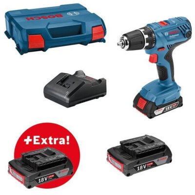 BOSCH Perceuse-visseuse GSR 18V-21 + 3 batteries 2,0Ah + chargeur GAL 18V-20 - 0615990L88