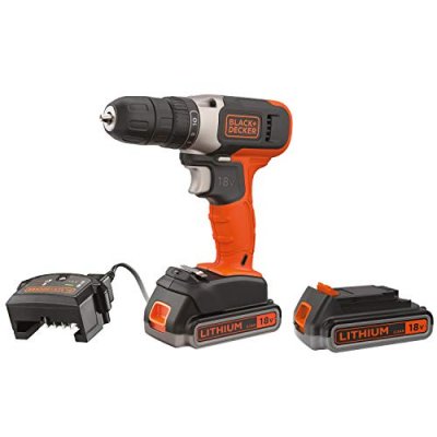 BLACK+DECKER Perceuse visseuse sans-fil avec 2 batteries - 18V