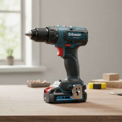 ERBAUER Perceuse visseuse sans fil brushless edd18-li-2 18v-4ah 3663602798767