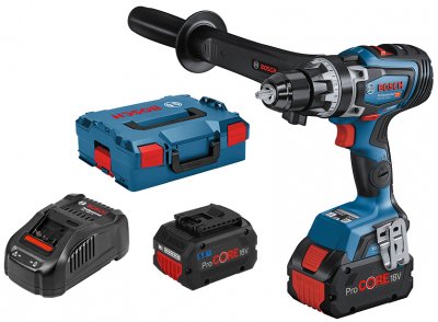 BOSCH Perceusevisseuse sansfil  Biturbo GSR 18V150 C 2 batteries Procore 55Ah chargeur LBOXX 
