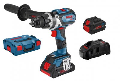 BOSCH Perceusevisseuse sansfil  GSR 18V110 C 18 V 2 batteries Procore 8 Ah chargeur LBoxx