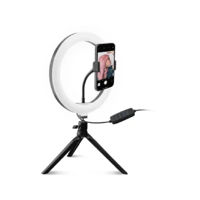 SBS Perche &agrave; selfie Anneau lumineux  selfie de  20cm sur tr&eacute;pied
