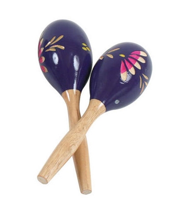 FUZEAU Percussions enfants  MARACAS EN BOIS PEINT Maracas