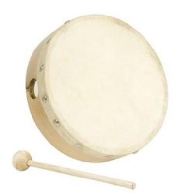 FUZEAU Percussions enfants  TAMBOURIN PEAU NATURELLE - 15 CM Tambourins - Tambours - Bongos