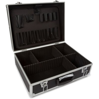 PEREL  1819-N Valise avec Bords en Aluminium 455 x 330 x 152 mm Noir