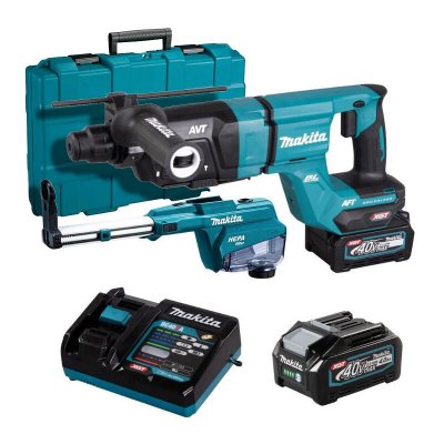 MAKITA Perfo-burineur SDS+ 40V max 28 mm 2.9J  2 batt.BL4040 + DX14 - HR007GM202