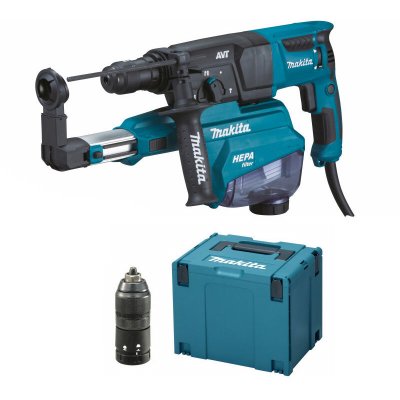 MAKITA Perforateur burineur 800W 26 mm 2,4J  + Kit aspiration-d&eacute;collage - HR2653TJ14