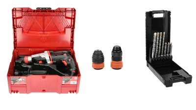 HANGER Perforateur burineur PG26 K + coffret 7 forets b&eacute;ton 2 taillants THOR
