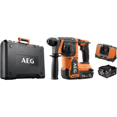 AEG Perforateur burineur SDS+  18V Brushless - 2 batterie 5,0Ah - Chargeur - BBH18BL2-502C