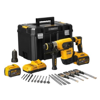 DEWALT Perforateur sds-plus xr flexvolt 54v 4,5j + 2 batteries 9ah + coffret tstak - dch417x2-qw