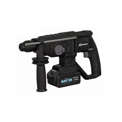 RIBIMEX Perforateur SDS R-Bat20 batterie 20 Volts 4 amp&egrave;res avec chargeur rapide