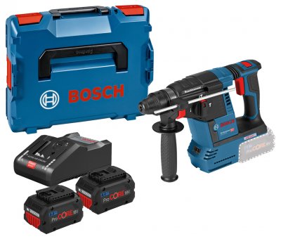 BOSCH Perforateur SDS sansfil  GBH 18V26 18 V 2 batteries Procore 8Ah chargeur LBOXX