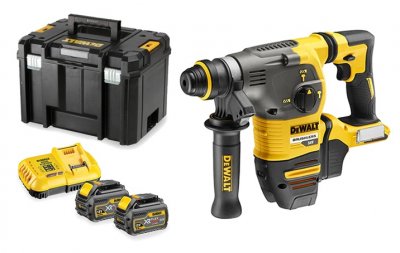 DEWALT Perforateurburineur sansfil SDS  DCH333T2 54 V 2 batteries 6 Ah chargeur Tstak