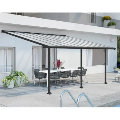 PALRAM Pergola 16.1m&sup2; gris anthracite  - 704219 - olympia 704219